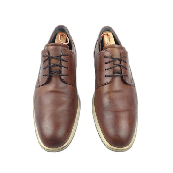 ECCO Jared Leather Oxford Casual Dress Shoe Brown Old Money Quiet Luxury Minimal - Picture 1 of 10